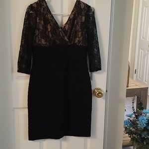 Black and lace cocktail dress
